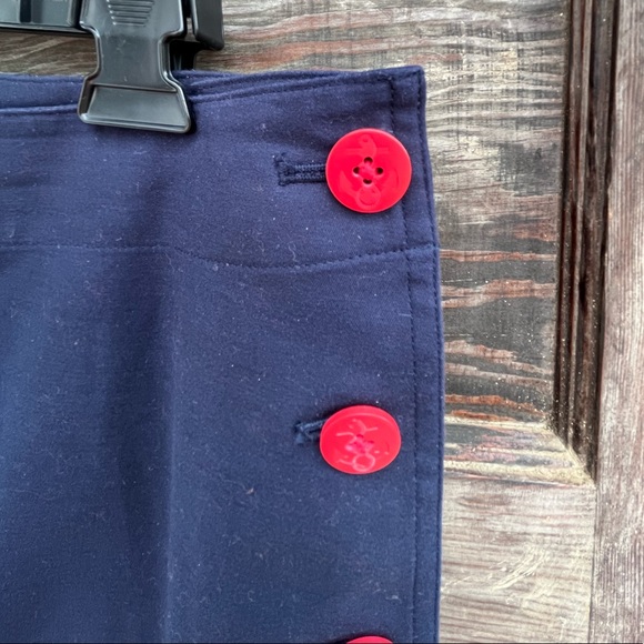 Lauren Ralph Lauren Vintage, Full Button, Knee Length, Straight Skirt, Navy | 8 - Picture 5 of 13